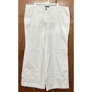 Lands End Fit 1 Straight Leg Mid Rise White Pants Size 18 Length 32